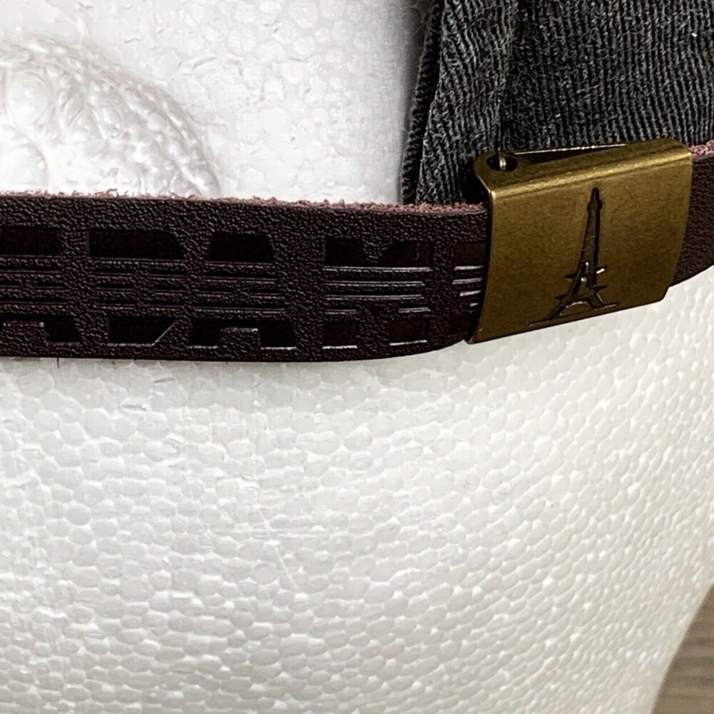Tabata Boot Camp Grey Ball Cap Canvas Nylon Liner Leather Strap Slid Clamp Close - Picture 5 of 11